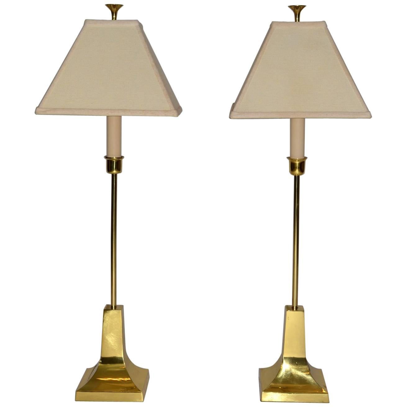 Paar Tischlampen von Sarreid Ltd. Moderne der Mitte des Jahrhunderts 1980er Jahre im Angebot