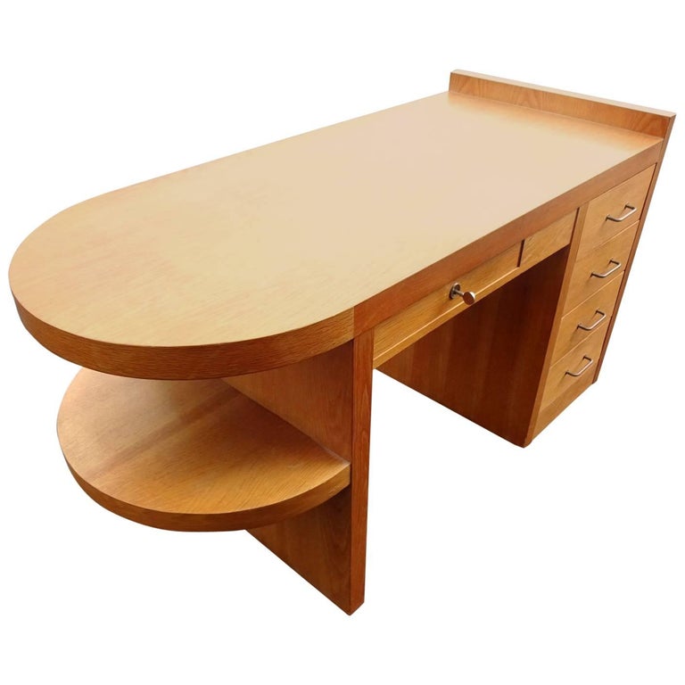 Art Deco Oak Desk For Sale