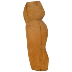 Abstract Sculpture Wood Carved Midcentury Reclaimed Organic Female Figural