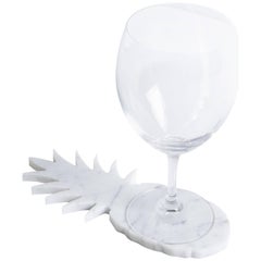 White Marble Coaster With Pineapple Shape