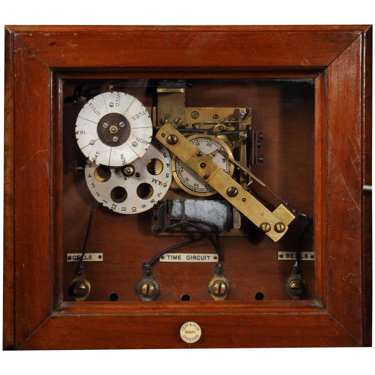 Industrial Electromechanical Programmer Clock as Wall Sculpture at 1stDibs