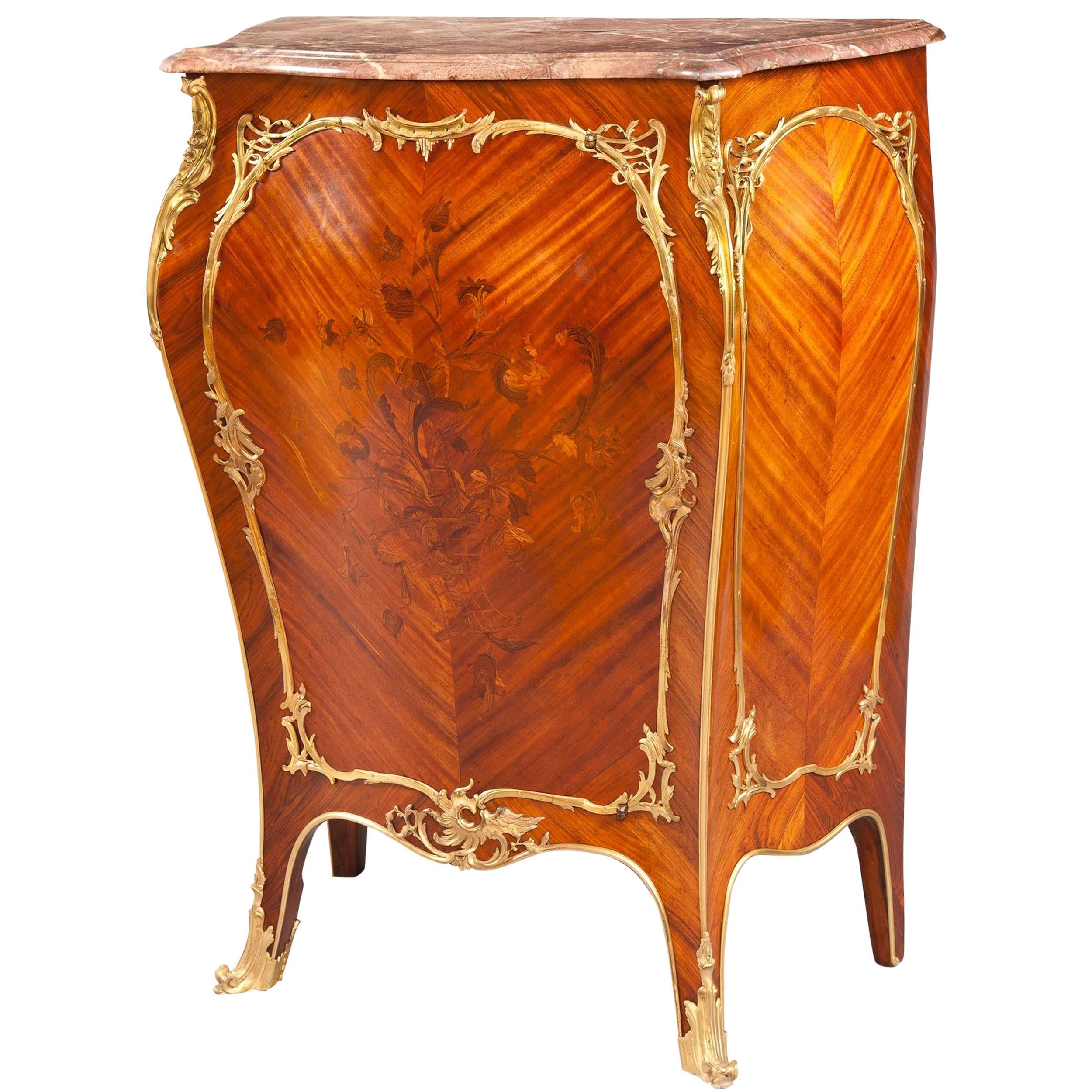 19th Century Louis XV Style Side Cabinet in the Manner of J-E Zwiener For Sale