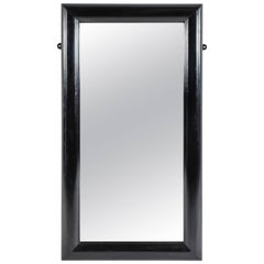 Large Rectangular Ebonized Mirror from Late 19th Century England 