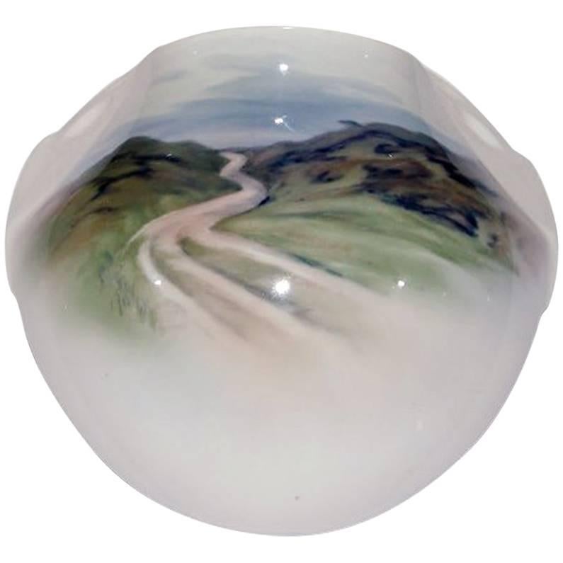 Bing and Grondahl Wall Vase with Landscape Motif For Sale