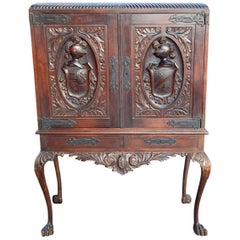Argentine Spanish Colonial Heraldic Theme Storage Cabinet Circa 1920