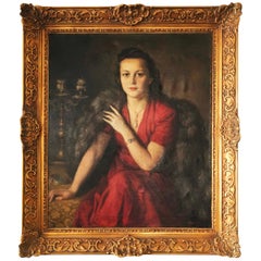 Très grand portrait de femme par Frantiek Vtovsk