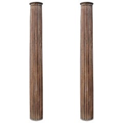 Pair of 19th C. Decorative Wooden Columns 