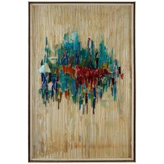 Custom Glass Mosaic Sculpture Wall Hanging with Lighting by Hayes Kelley