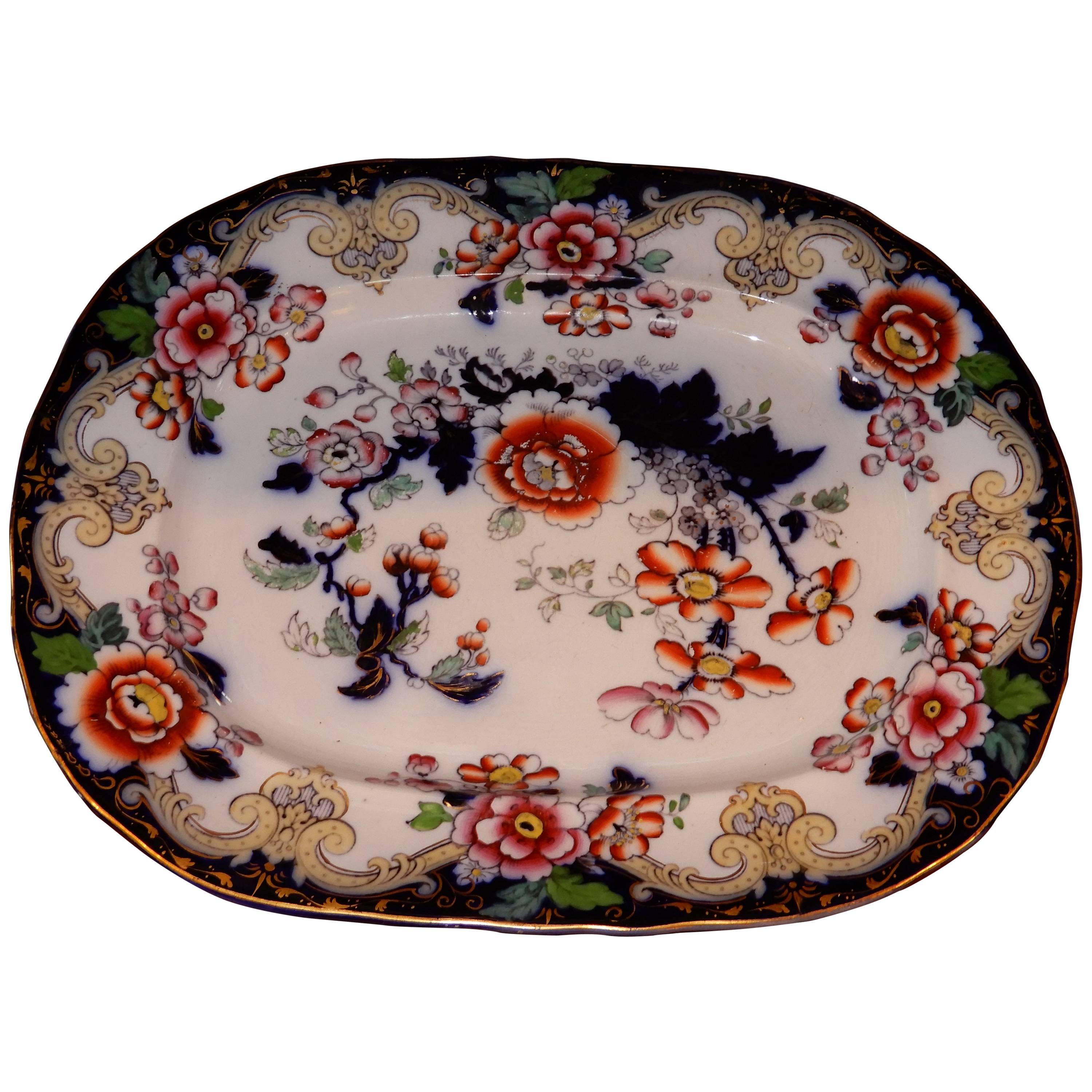 Antique Platter from Charles Meigh and Son of Staffordshire, England, circa 1850