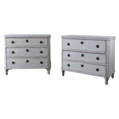 Pair of Elegant Gustavian Style, 19th Century Chests of Drawers