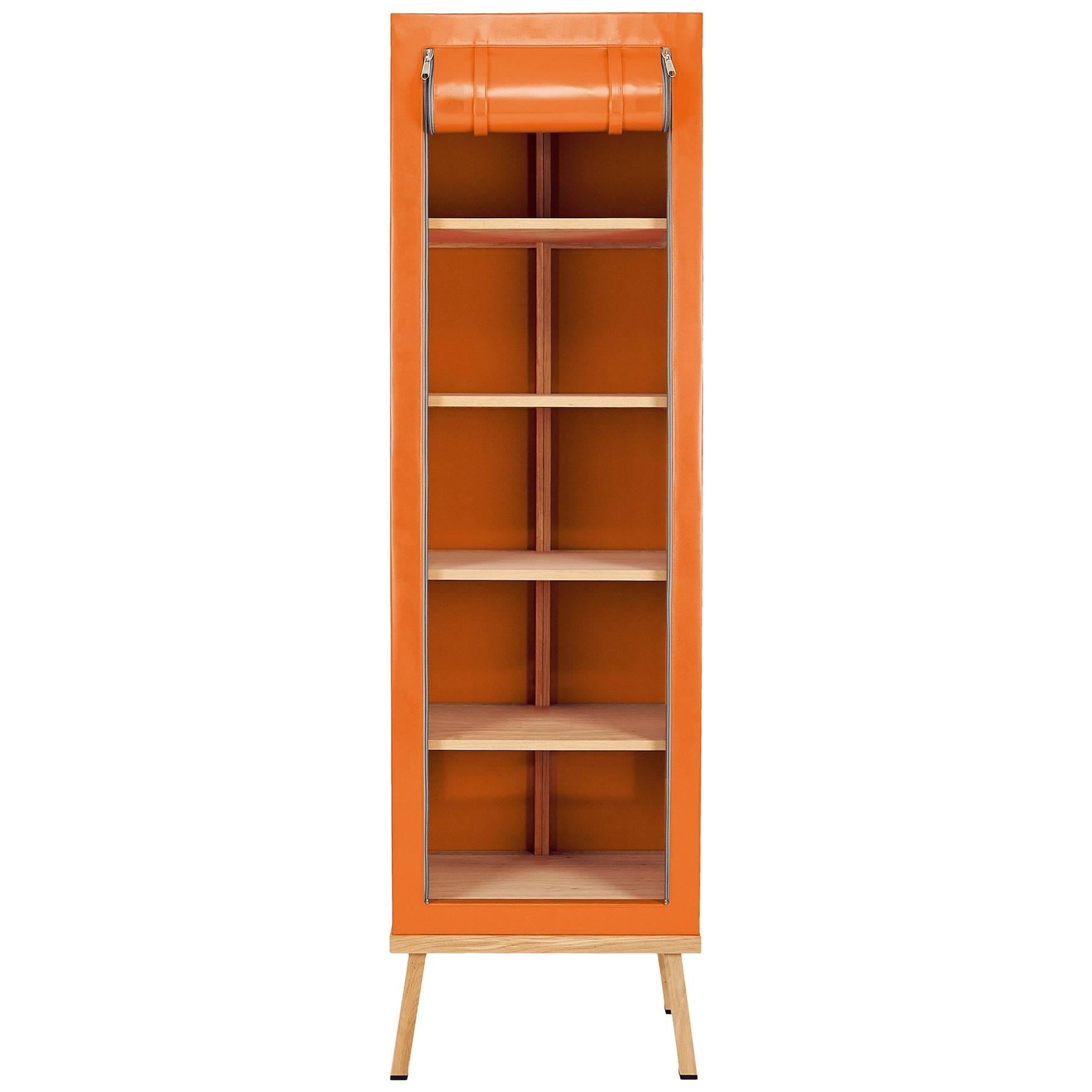 Visser and Meijwaard Truecolors Cabinet in Orange PVC Cloth with Zipper Opening For Sale