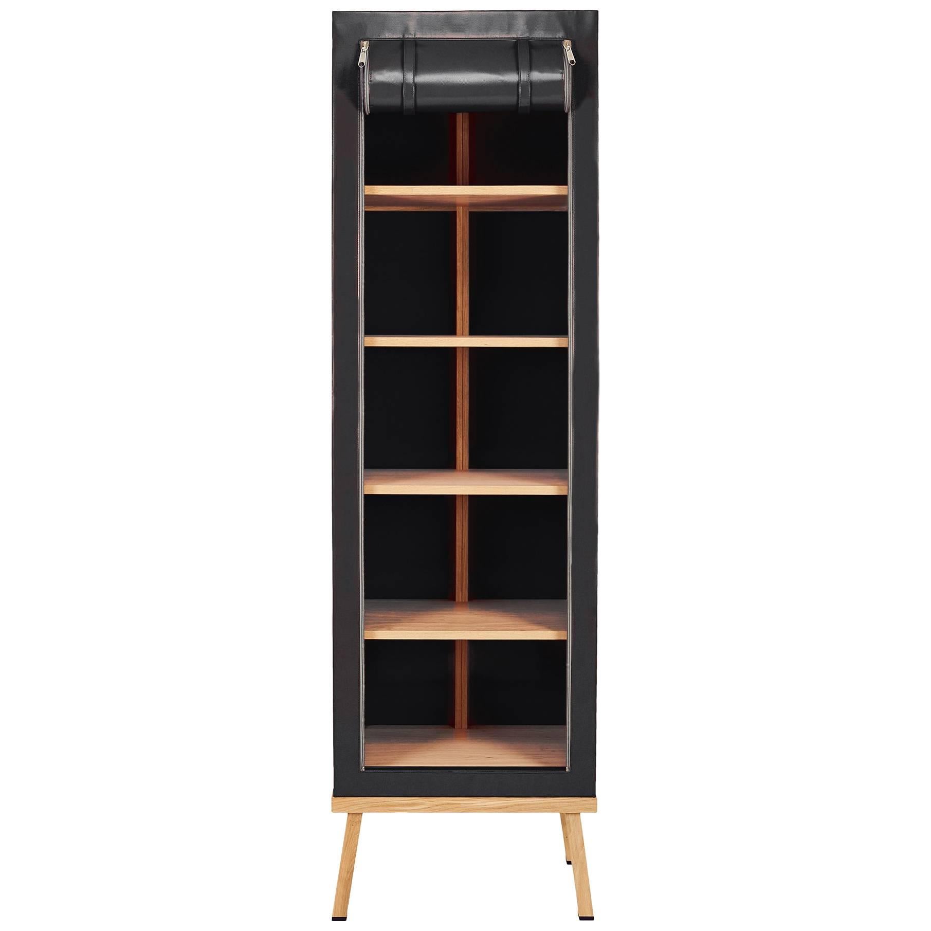 Visser and Meijwaard Truecolors Cabinet in Black PVC Cloth with Zipper Opening For Sale