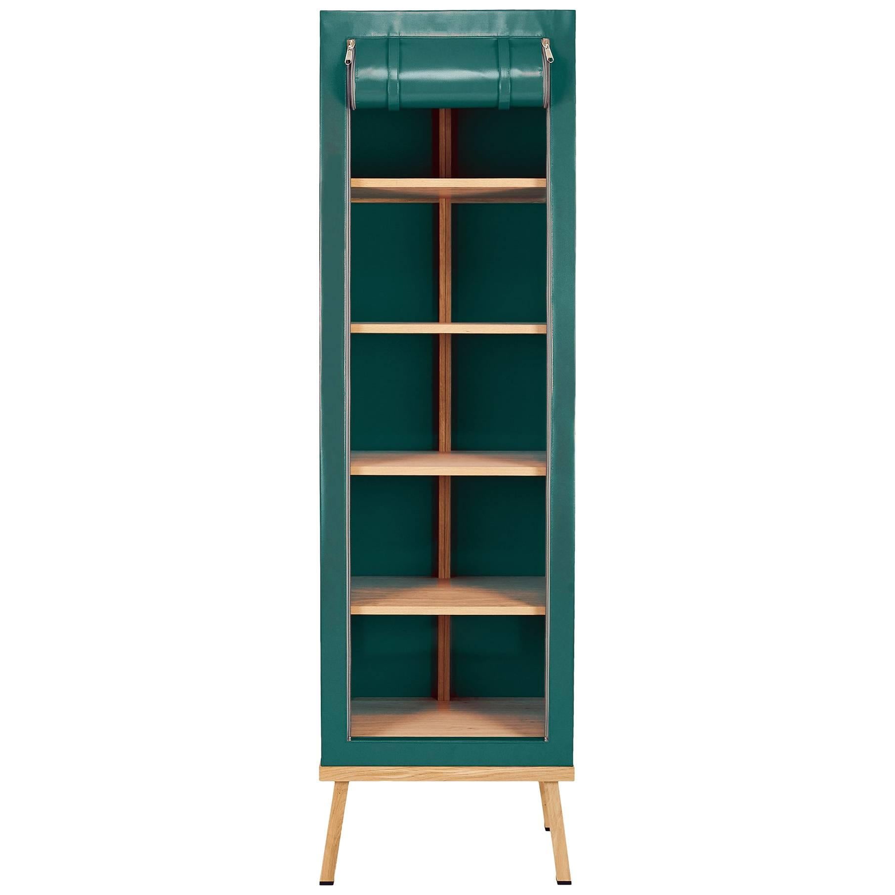 Visser and Meijwaard Truecolors Cabinet in Green PVC Cloth with Zipper Opening For Sale