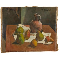 Early 20th Century Still Life Oil Painting on Canvas by artist B. Buchet 