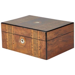 1880s English Tunbridge Inlaid Walnut Box