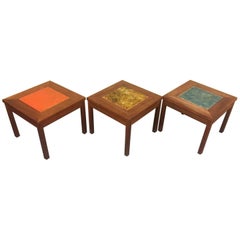 Set of Three "Constellation" End or Side Tables by John Keal for Brown Saltman