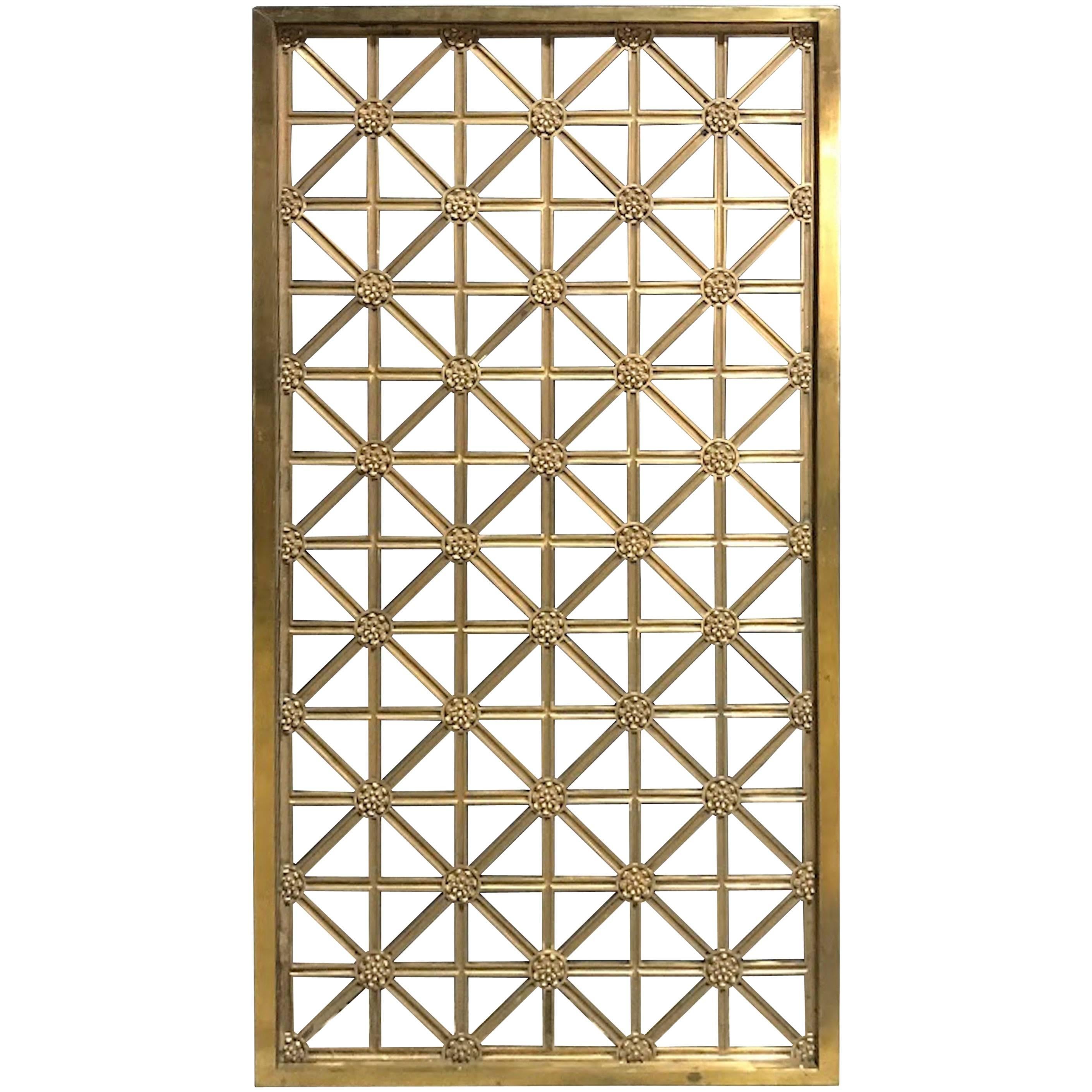 Antique Bronze Neoclassical Architectural Panel