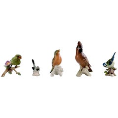 Vintage Goebel, Germany, Five Birds, Hand-Painted