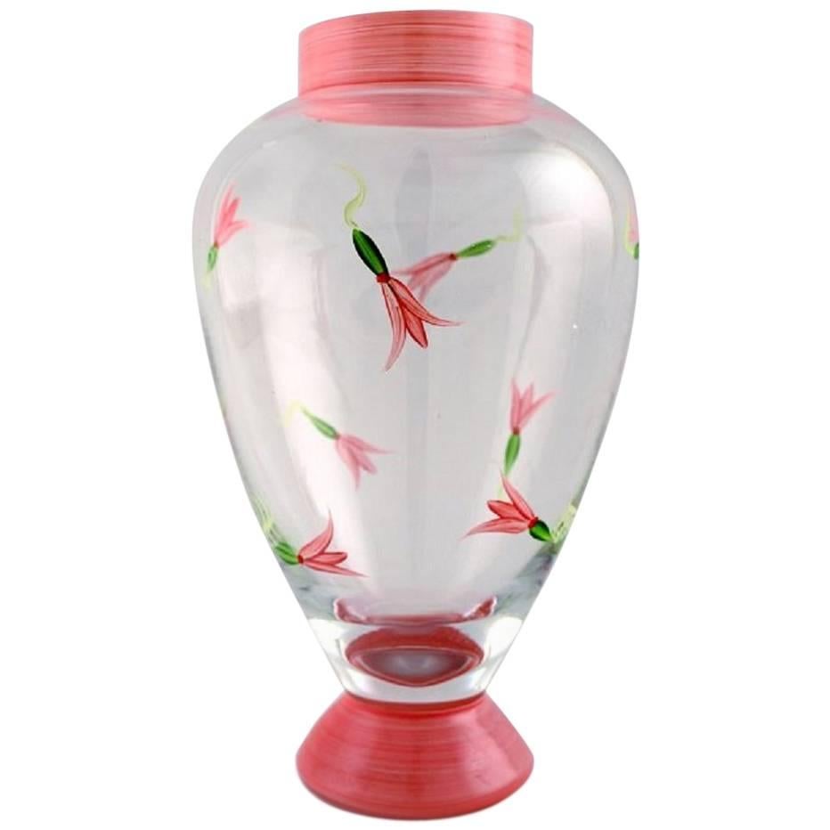 Kosta Boda, Ulrica H. Vallien Art Glass Vase, Swedish Design, 1980s