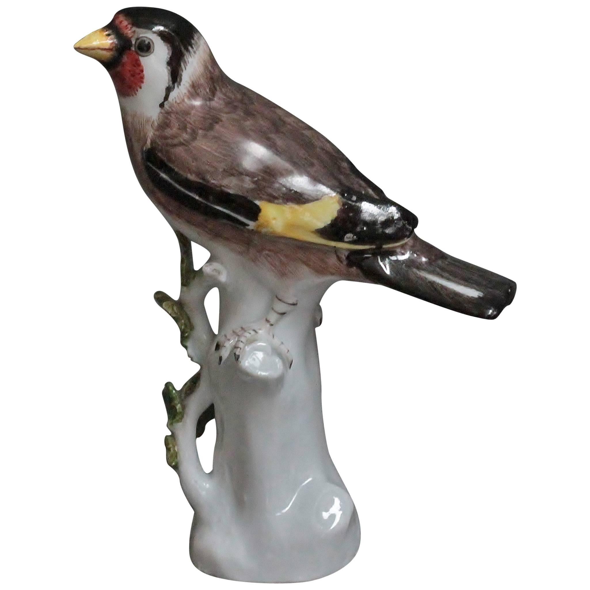 Meissen Model of a Goldfinch, circa 1745 For Sale