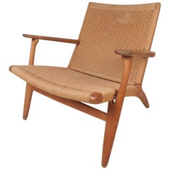 Mid-Century Modern CH 25 Lounge Chair by Hans Wegner for Carl Hansen