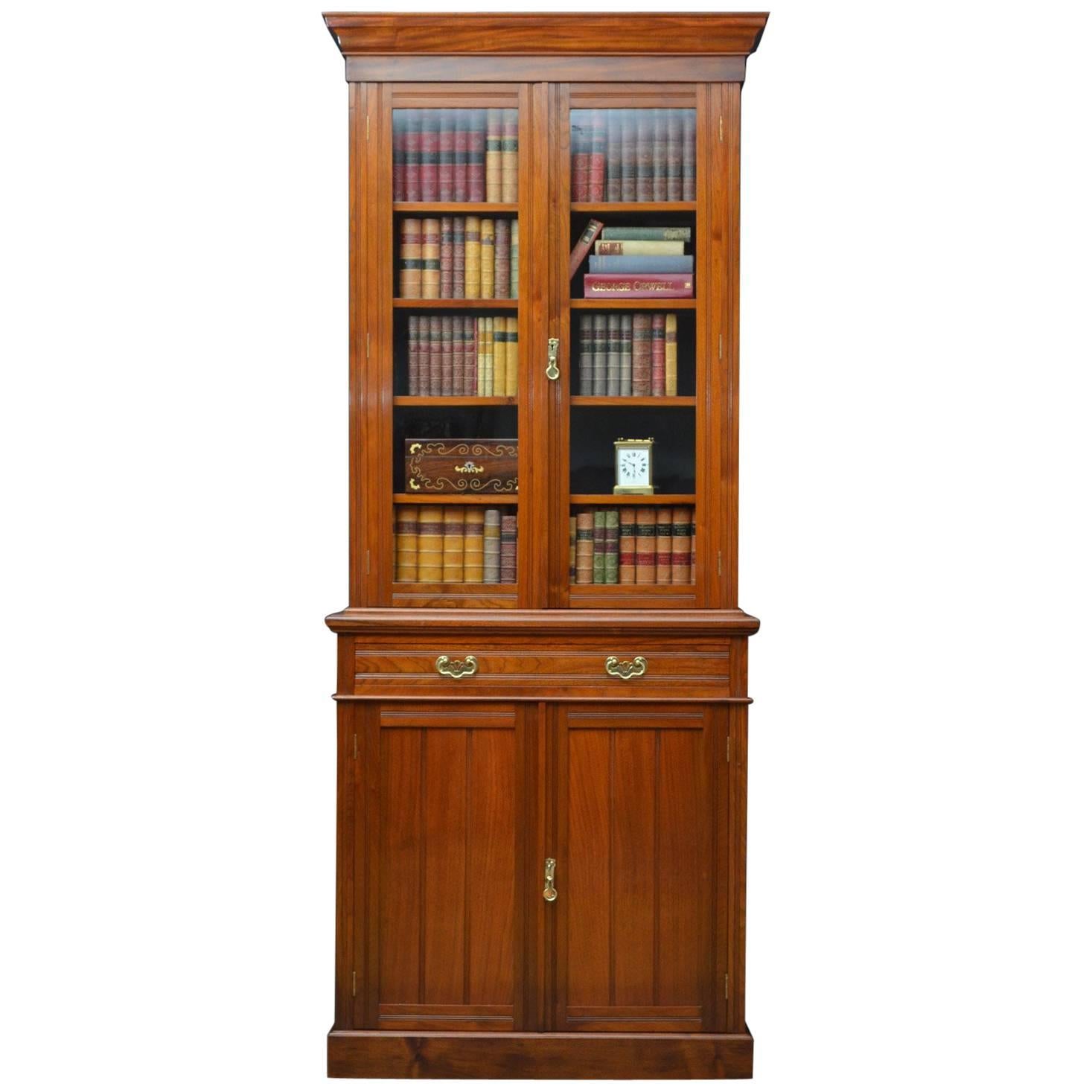 Edwardian Walnut Bookcase