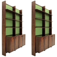 Set of Two Mahogany Wall Units