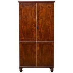 Antique William iv Mahogany Hall Cupboard / Hall Wardrobe