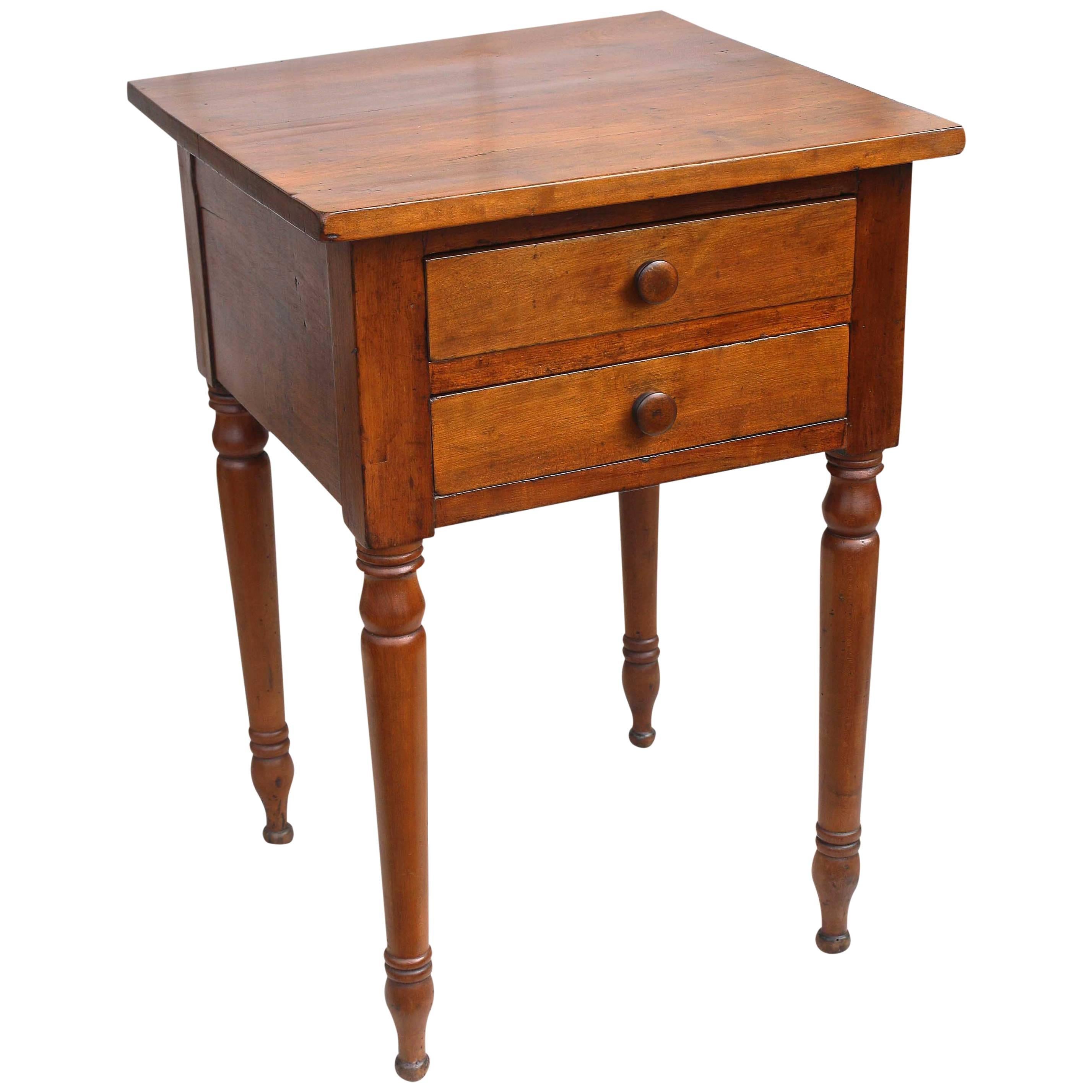 American Sheraton Cherrywood Side Table For Sale