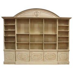 Antique Outstanding 18th Century English Country House Painted Bookcase
