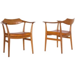 Pair of Sigurd Resell Armchairs for Niels Vodder, 1959