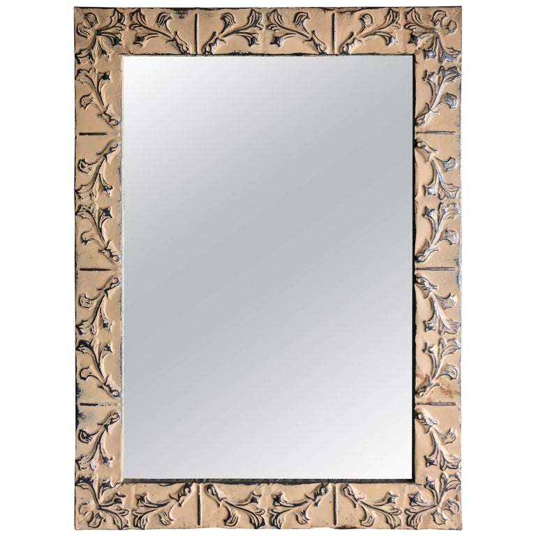 Tin Ceiling Tile Framed Mirror For Sale At 1stdibs