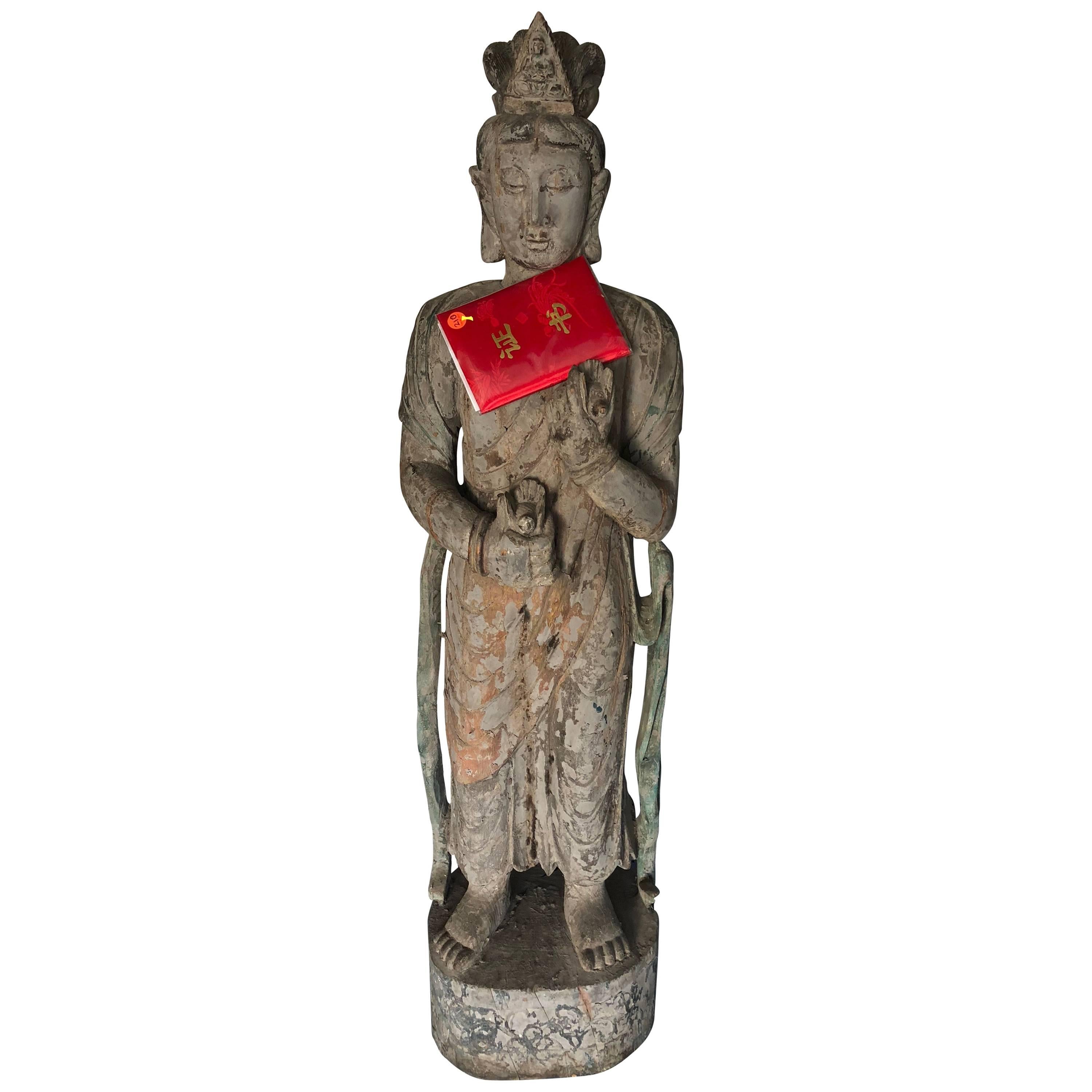 Bronze Guan Yin on Dragon Statue at 1stDibs bronze quan yin statue