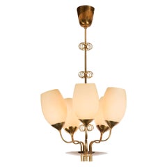 1950s Paavo Tynell Model 9029/5 Chandelier for Taito Oy