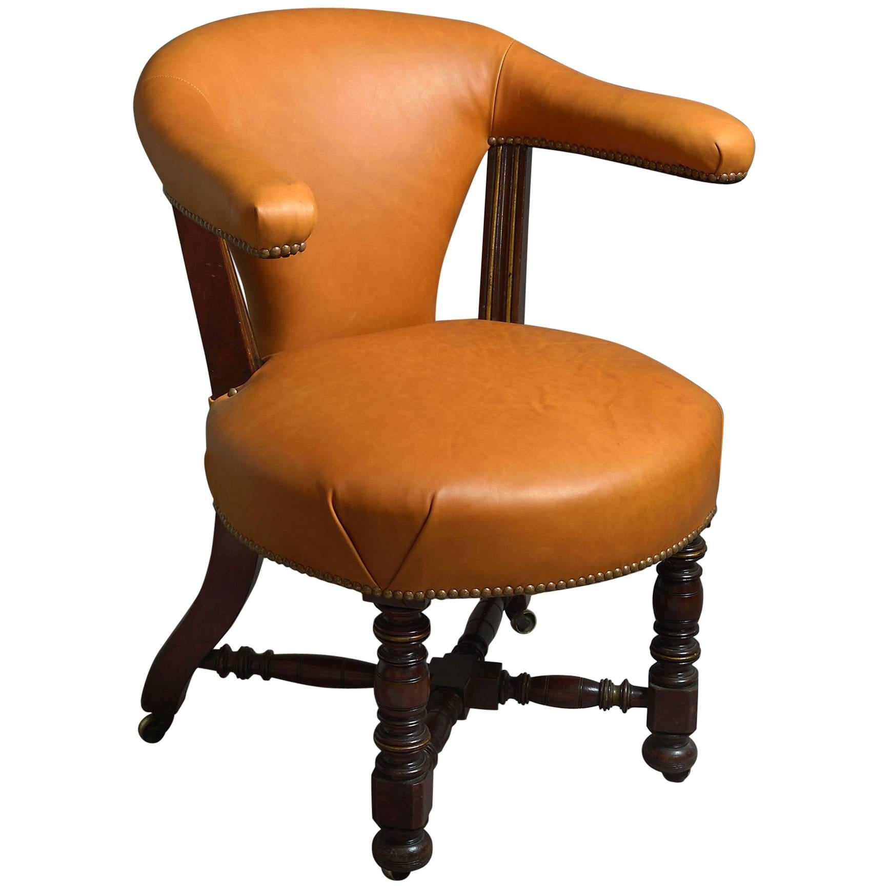 Late 19th Century Victorian Period Reading Armchair