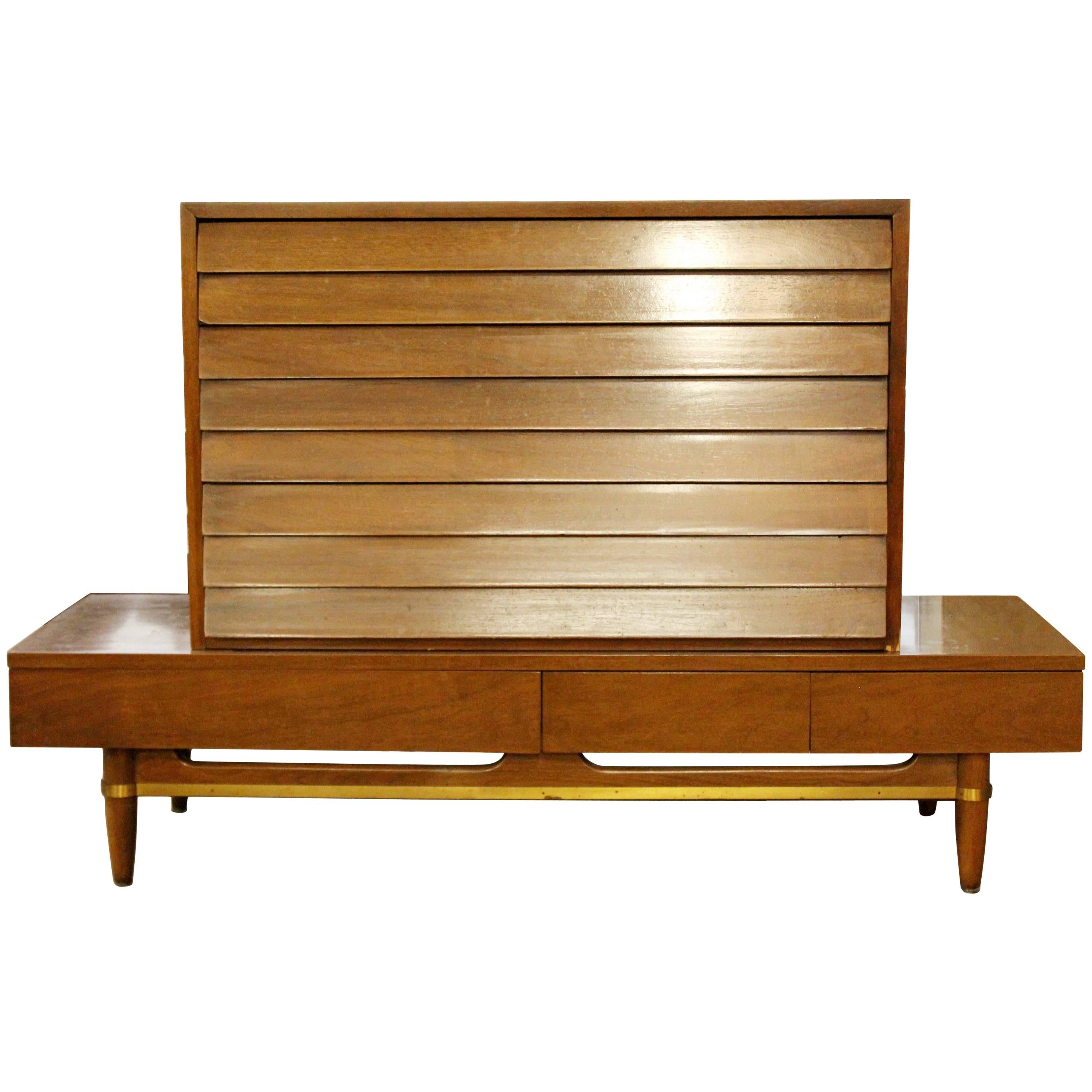 Mid-Century Modern Dania Dresser Bench Console Table Merton Gershun Martinsville
