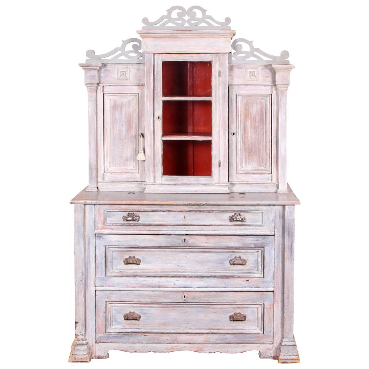 Swedish Style Paint Decorated Cabinet