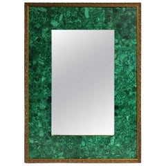 Burl Malachite Veneered Mirror