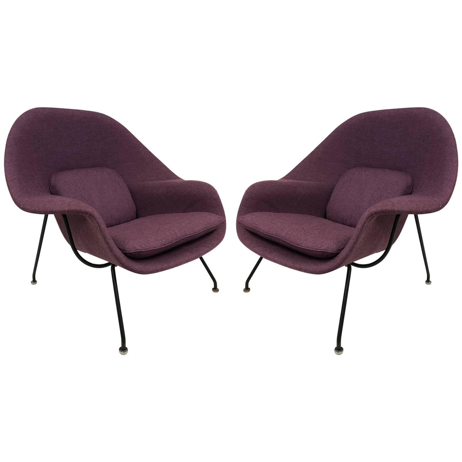 Pair of Vintage Eero Saarinen Womb Chairs for Knoll