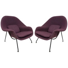 Pair of Vintage Eero Saarinen Womb Chairs for Knoll