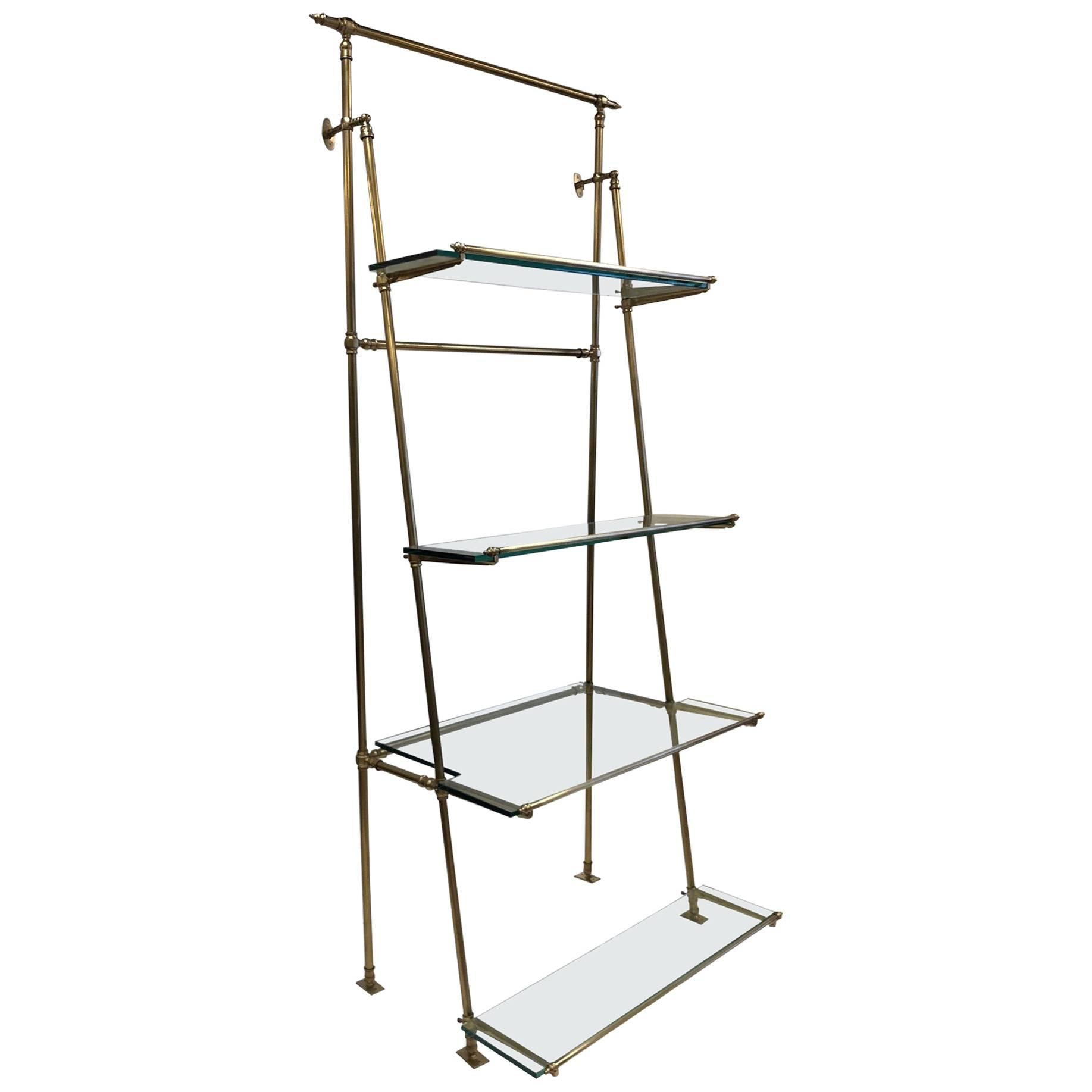1950s French Bronze Wall Mounted and Freestanding Etagere