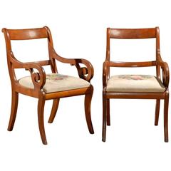 Elegant Neoclassical Pair of Chairs