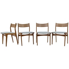 1960 Set of Four Johannes Andersen Oak Chairs, Denmark