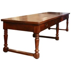 Large Lyonnaise Walnut Serving Table, circa 1830