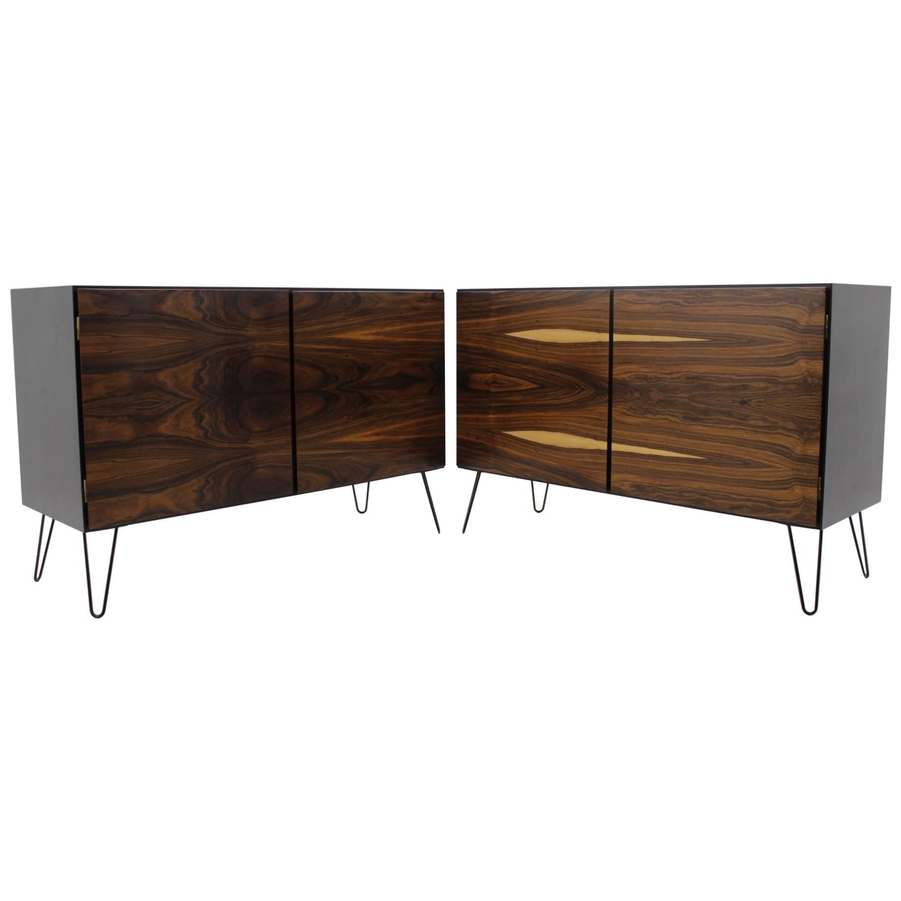 Set of Two Upcycled Palisander Sideboards by Omann Jun