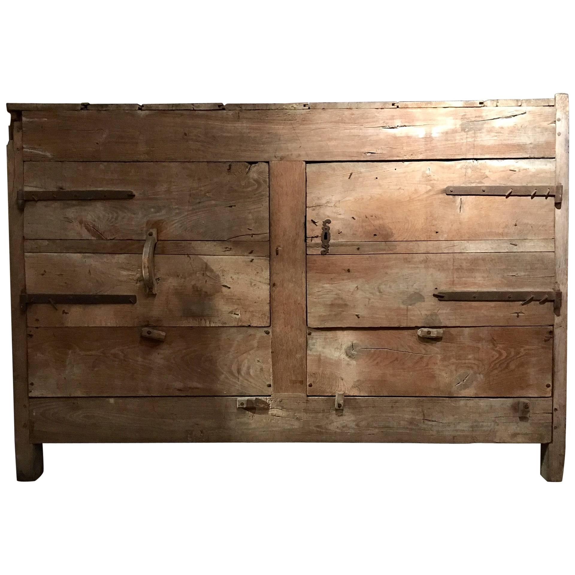 Beautiful and Very Large Rustic Late 17th Century Rural Stock Cabinet