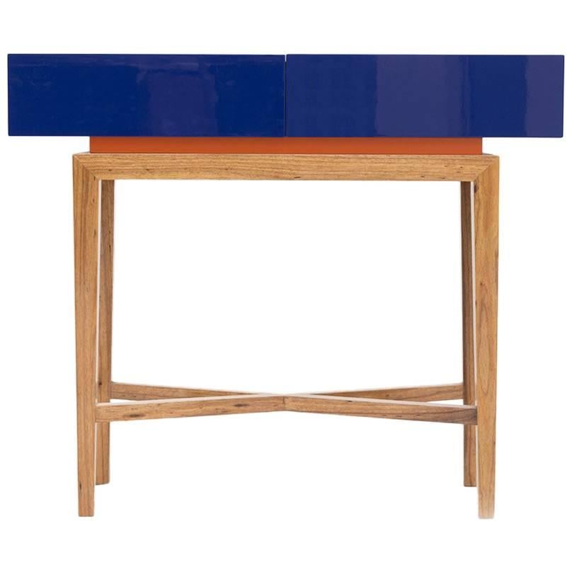 Midcentury Modern High Gloss Lacquered Console Dominical Handcrafted and Custom