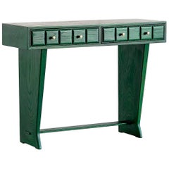 Green Italian Art Deco Console Designed for a Florentine Residence