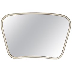 Brass and Enameled Mirror, 1950s