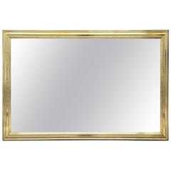 19th Century French Bistro Brass Mirror